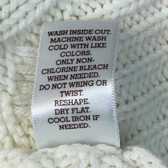 So Sweater Juniors Sz XS Pink/White Colorblock Long Sleeve Crew Neck Cable Knit - Picture 9 of 10